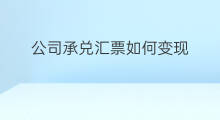 公司承兑汇票如何变现 商业承兑汇票如何变现