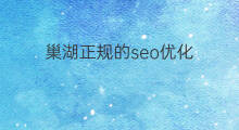 巢湖正规的seo优化 巢湖正规的网站优化排名