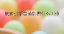 搜索引擎营销能做什么工作 搜索引擎营销能做什么赚钱