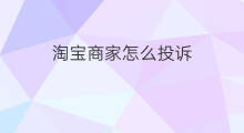 淘宝商家怎么投诉 怎么投诉淘宝商家