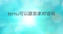 temu可以跟卖家对话吗 个人卖家可以开temu