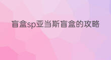 盲盒sp亚当斯盲盒的攻略 抽盲盒攻略