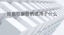搜索引擎营销适用于什么 搜索引擎营销是什么
