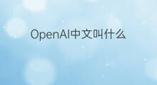 OpenAI中文叫什么 OpenAI叫什么