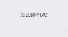 怎么翻译b站 国际站怎么实时翻译