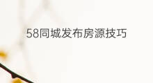 58同城发布房源技巧 58同城房源真实吗