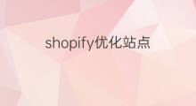 shopify优化站点 shopify站点优化