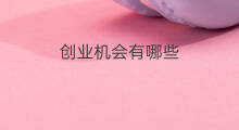 创业机会有哪些 创业机会有哪些特征