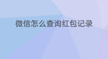 微信怎么查询红包记录 微信发出红包怎么查询