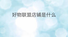 好物联盟店铺是什么 好物联盟分类