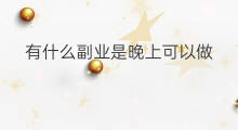 有什么副业是晚上可以做 晚上怎么在家做副业