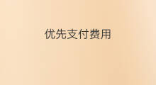 优先支付费用 支付费用