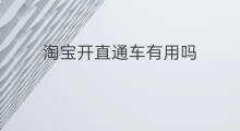 淘宝开直通车有用吗 淘宝卖家开直通车有用吗
