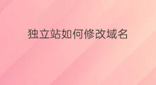 独立站如何修改域名 独立站如何挑选域名