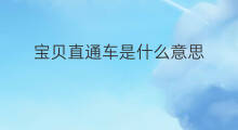 宝贝直通车是什么意思 什么是宝贝直通车