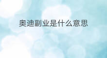 奥迪副业是什么意思 副业母是什么意思