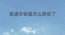直通车销量怎么降低了 直通车销量如何