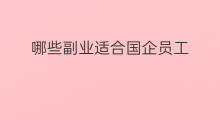 哪些副业适合国企员工 国企员工有哪些副业可以干