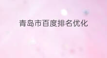 青岛市百度排名优化 青岛市百度网站优化排名