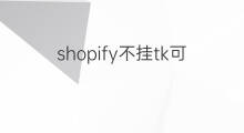 shopify不挂tk可以吗 shopify通过seo引流可以吗