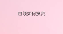 白领如何投资 风险投资如何投资