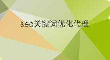 seo关键词优化代理 禅城seo关键词优化代理