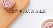 一套房赚50万的方法是 一套房赚50万的技巧是