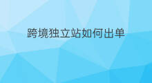 跨境独立站如何出单 独立站怎么出单快