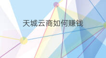 天城云商如何赚钱 深城怎么赚钱