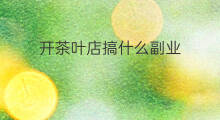 开茶叶店搞什么副业 茶叶店利润如何