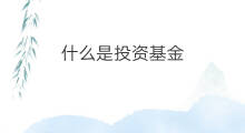什么是投资基金 什么是股权投资基金