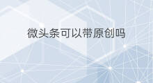 微头条可以带原创吗 微头条可以带货源吗