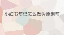 小红书笔记怎么做伪原创笔记 小红书 笔记
