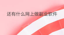 还有什么网上做副业软件 小白怎么网上做副业软件