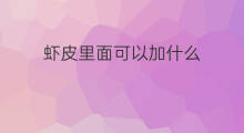 虾皮里面可以加什么 面条里面加虾皮吗