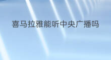 喜马拉雅能听中央广播吗 喜马拉雅广播怎么听回放