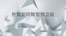 外贸如何转型独立站 外贸怎么转型独立站