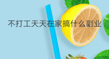 不打工天天在家搞什么副业 农村不打工做什么副业
