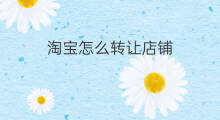 淘宝怎么转让店铺 淘宝店铺如何转让