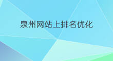 泉州网站上排名优化 泉州网站建设网站排名优化