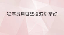 程序员用哪些搜索引擎好 程序员用的搜索引擎有哪些