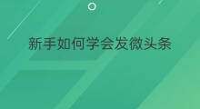 新手如何学会发微头条 如何学会发微头条