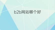 b2b网站哪个好 以下哪个不是b2b网站