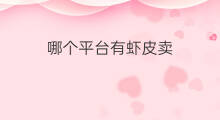 哪个平台有虾皮卖 哪个平台有快手号卖