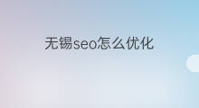 无锡seo怎么优化 无锡seo优化