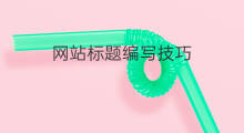 网站标题编写技巧 如何编写优化网站标题
