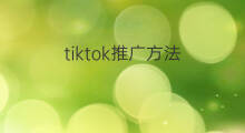 tiktok推广方法 tiktok竞购方法