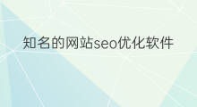 知名的网站seo优化软件 知名的优化网站软件排名