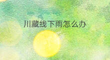 川藏线下雨怎么办 快手下雨了吗