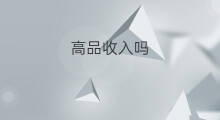 高品收入吗 收入高吗